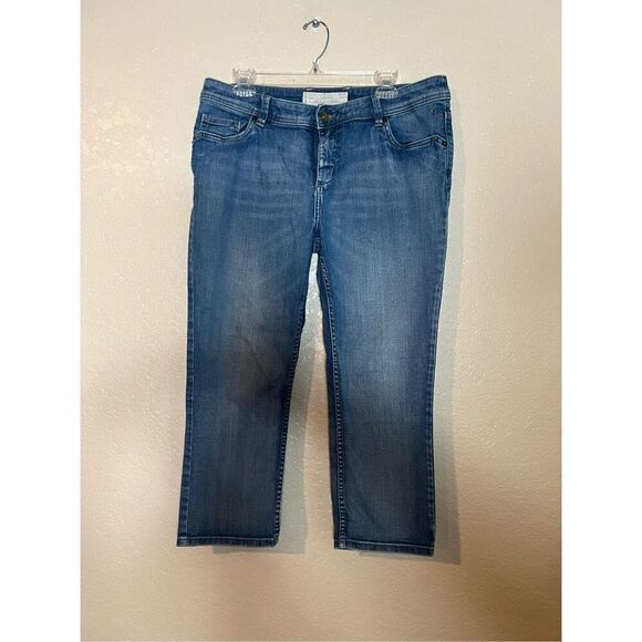 Cotton On bio cotton straight leg cropped classic fit jeans - size 16 - Picture 1 of 6